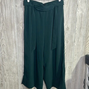 Women Zara Trousers Dark Green Belt Size Large
